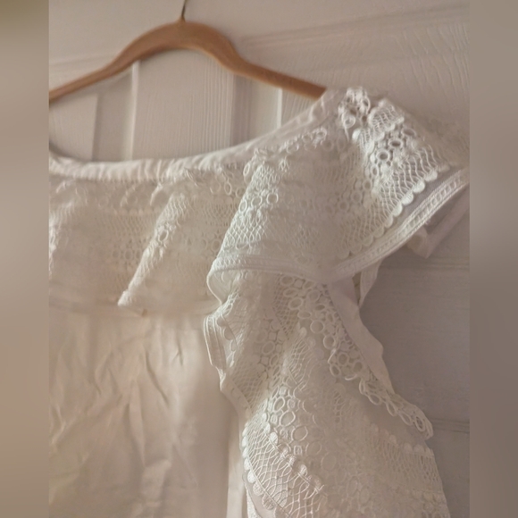 Self-Portrait Asymmetrical Off One Shoulder Frilled Ruffle Top Blouse US 4 - Picture 7 of 16